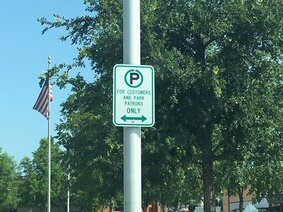 Customer and Patron Parking Only Sign in Edmond, OK